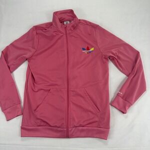 Adidas Primeblue Pink Track Jacket Youth XL Full‎ Zip Trefoil Logo Parley Ocean